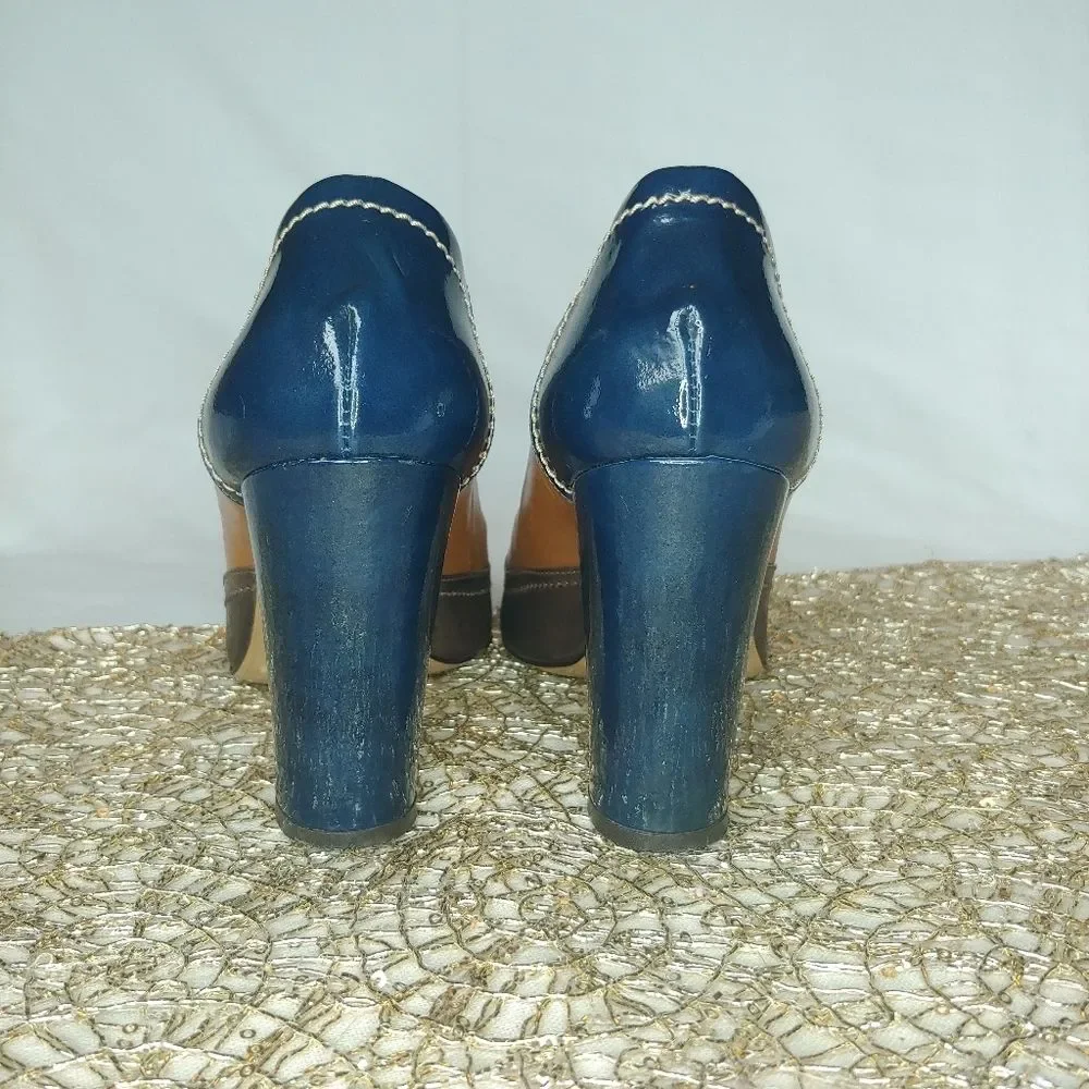 Essentiel Italian Multicolor Leather Heels - Picture 4 of 5